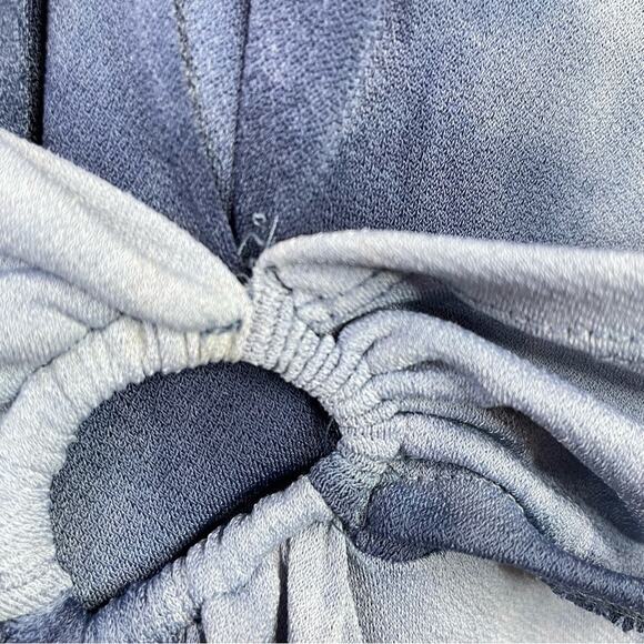 Lane Bryant Blue Tie Dye Stretch Knit O ring Wrap Cap Sleeve Dress 22 24 Petite - Picture 6 of 14